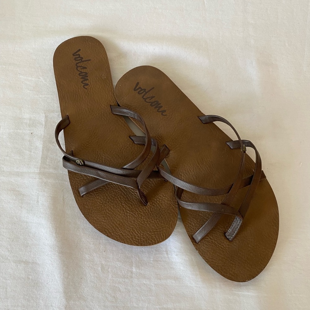 Brown Strappy Volcom Sandals
